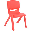 JOON Stackable Plastic Kids Learning Chairs, Red, 20.5x12.75x11 Inches, 2-Pack (Pack of 2)