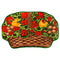 Red Berry And Fruit Basket Skid-Resistant Kitchen Rug Mat, Green, 19x31 Inches