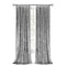 Harper Criss-Cross Tab Top Plush Window Curtain Panel, Grey, 50x84 Inches