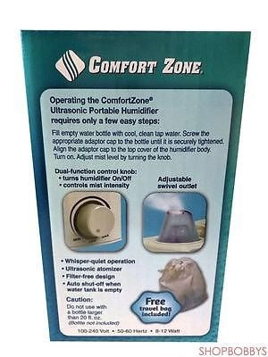 Comfort Zone Czhd20 Portable Ultrasonic Humidifier, Cool Mist