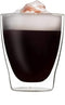Circleware Thermax Double Wall Insulated Glass Latte Cups, 2-Pieces, 10.4 Ounces