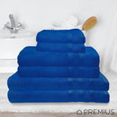 Premius Premium 6-Piece Combed Cotton Bath Towel Set, Prince Blue