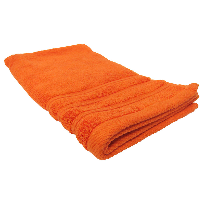 Feather and Stitch 2-Ply Hand Towel, 16x28 Inches, Bright Orange