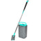 Cleantec Magic Flat Mop With Bucket System and 360 Degree Swivel Wand, Gray, 14x7x8.5 Inches