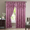 Aurora Tree Leaf Jacquard Window Panel with Attached Valance, Lilac, 54x84 Inches