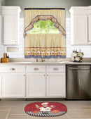Cucina Printed Tier and Swag Kitchen Curtain Set, 57x24 Inches, Multi