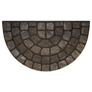 Achim Raised Rubber Door Mat Slice, Grey Stone, 18X30 Inches