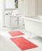 Derby 2-Piece Microfiber Bath Mat Set, Coral, 17x24 and 20x30 Inches