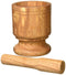 Uniware Heavy Duty Wood Mortar And Pestle Set, 6.25x 5.25 Inches