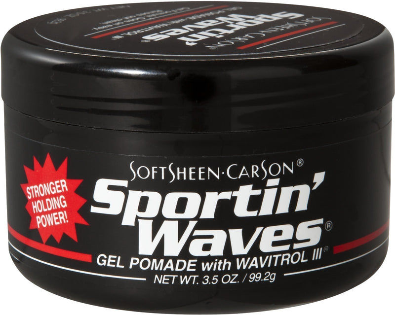 Softsheen-carson Sportin' Waves Maximum Hold Pomade Black - 3.5 Ounces