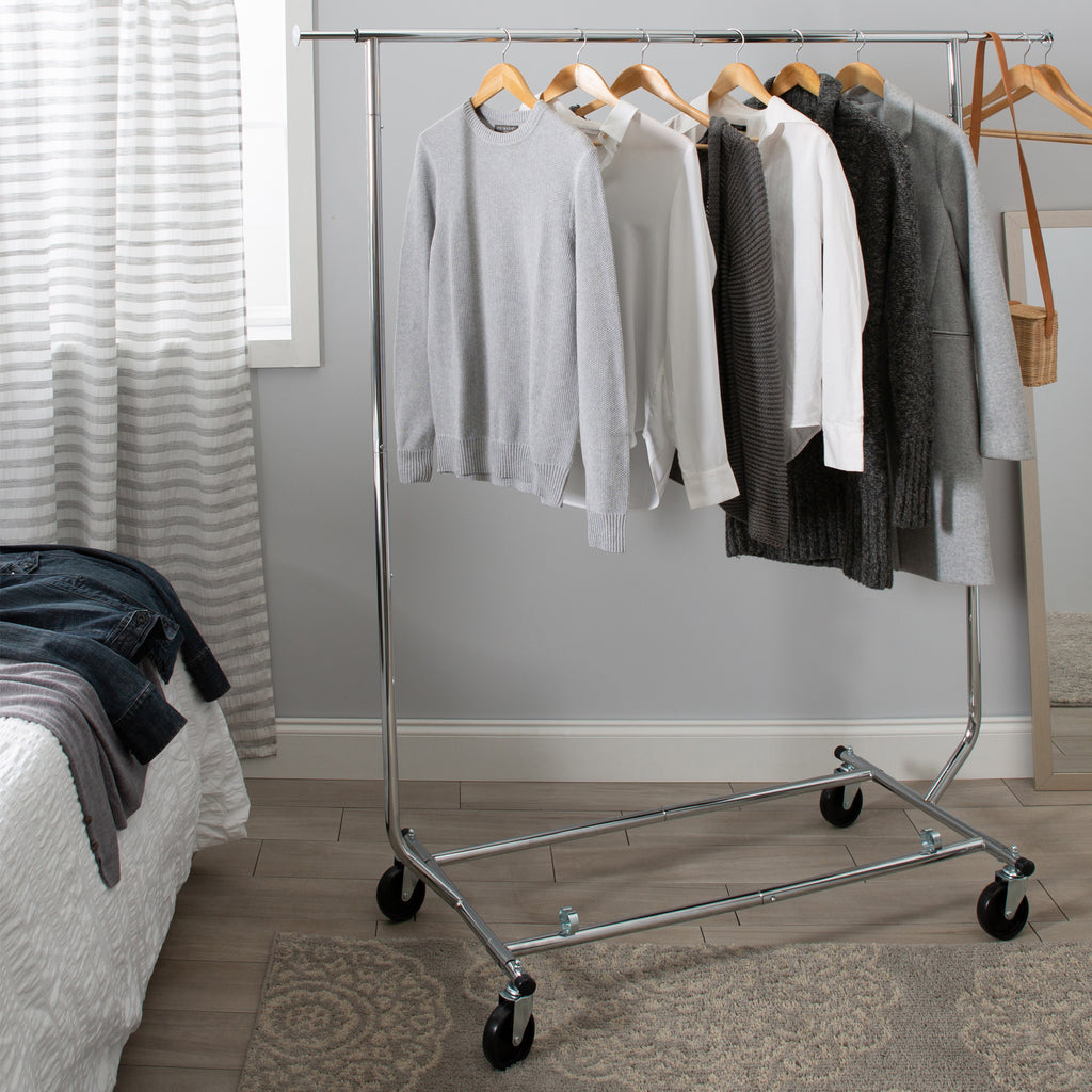 Neu Home Adjustable Ultra Garment Rack, Chrome – ShopBobbys