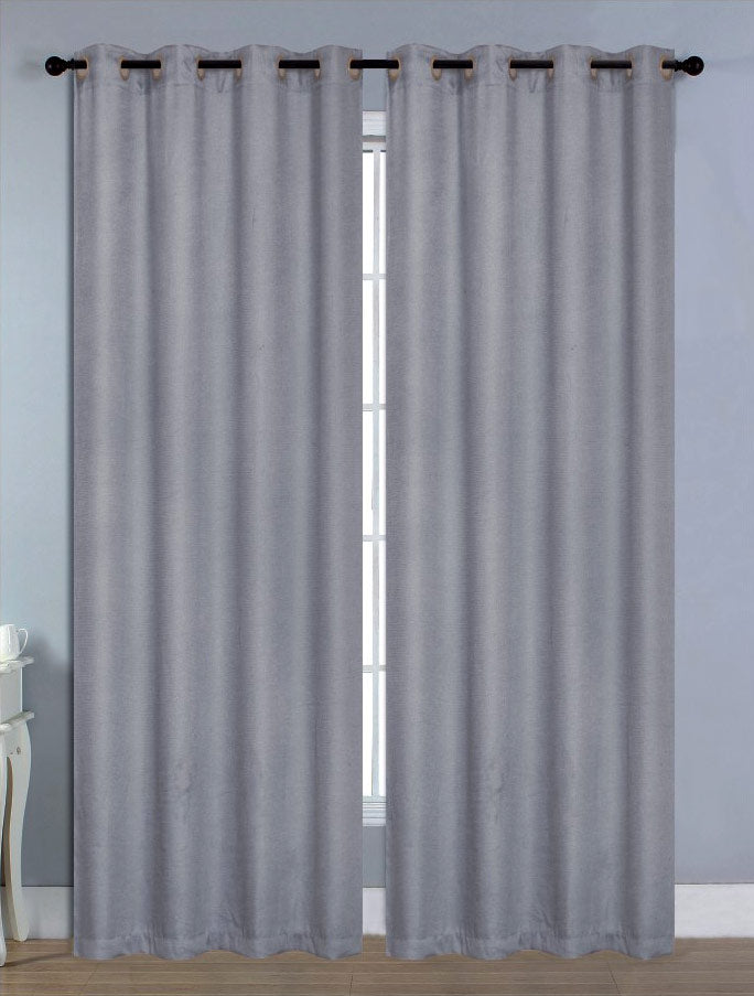 Peyton Blackout Curtain with Foam Backing, Silver, 54x84 Inches