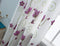 Vittoria Floral Embroidered Double Panel With Attached Valance, Purple, 54x84 Inches