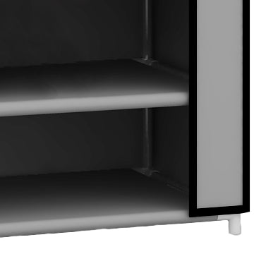 Home Basics 5 Tier Portable Free-Standing Multi-Purpose Wardrobe 12 Pair Shoe Cabinet, Grey