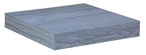 Home Basics Decorative Square Wood Floating Shelf, Gray, 9x9x1.5 Inches
