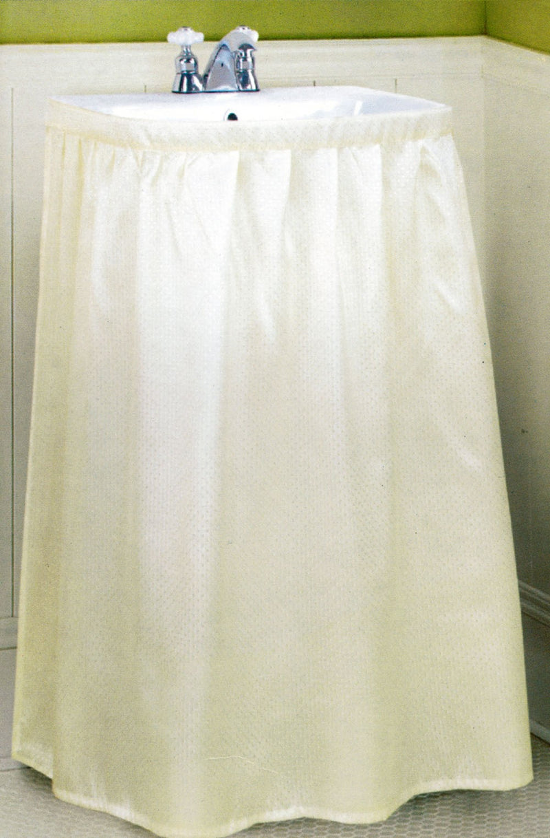 Dobbie Fabric Sink Skirt Beige - 55.5x35.5