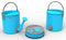 ColourWave Collapsible 2-In-1 Watering Can Bucket, 7-Liter, Aqua Blue