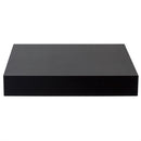 Home Basics Decorative Square Wood Floating Shelf, Black, 9x9x1.5 Inches