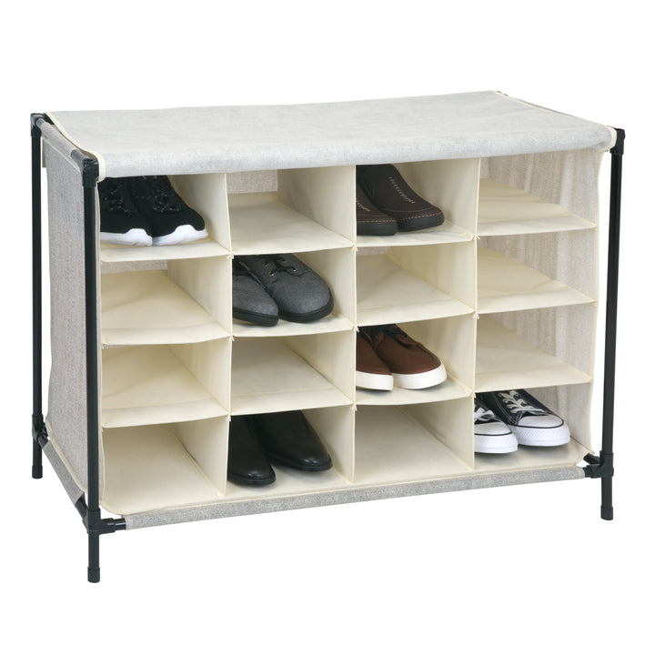 4-Tier 16 Pairs Shoe Rack