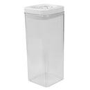 Home Basics Twist N’ Lock Square Food Storage Canister, Clear, 3.1 Liters
