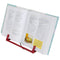 Home Basics Cast Iron Chevron Design Cookbook Stand, Red, 10.5x5.5x9 Inches