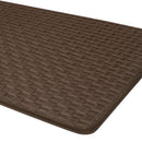 Achim Woven-Embossed Faux-Leather Anti-Fatigue Mat, Espresso, 18x30 Inches
