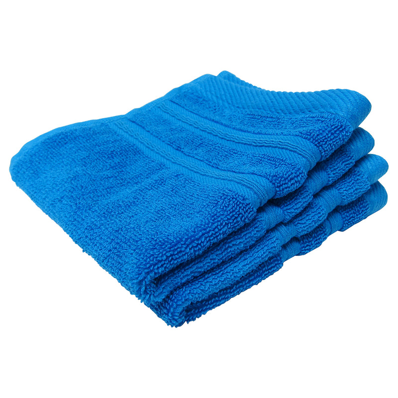 Feather and Stitch 2-Ply Wash Cloth, 2-Pack, 13x13 Inches, Cobalt (Pack of 2)