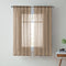 Lisa Plaid Sheer Rod Pocket Panel, Taupe, 55x63 Inches