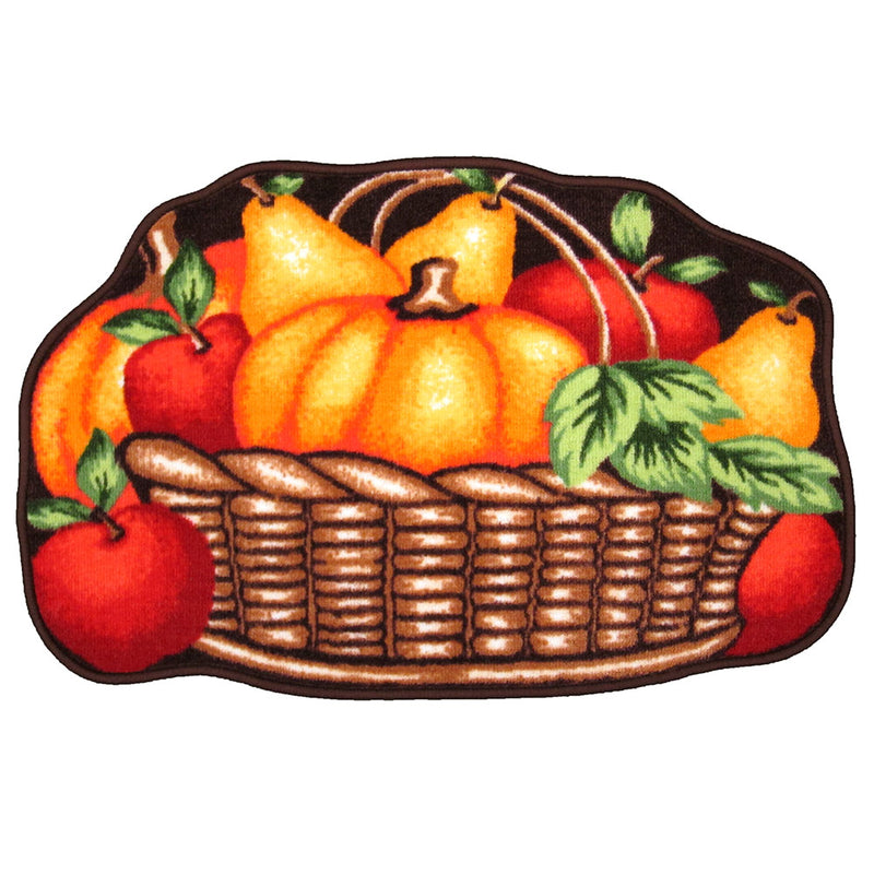 Fruit Basket Printed Non-Slip Kitchen Mat, 18x30 Inches