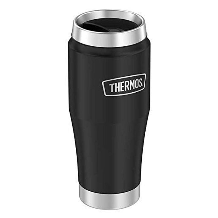 Thermos Stainless Steel 18oz Travel Tumbler, 2-pack. Black/Gray