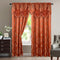 Aurora Tree Leaf Jacquard Window Panel with Attached Valance, Rust, 54x84 Inches