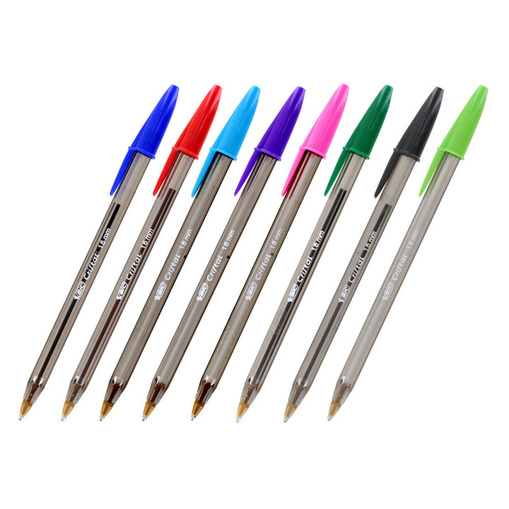 Bic Cristal Xtra Bold Ballpoint Pens 1.6mm 8 Assorted Colors for sale  online