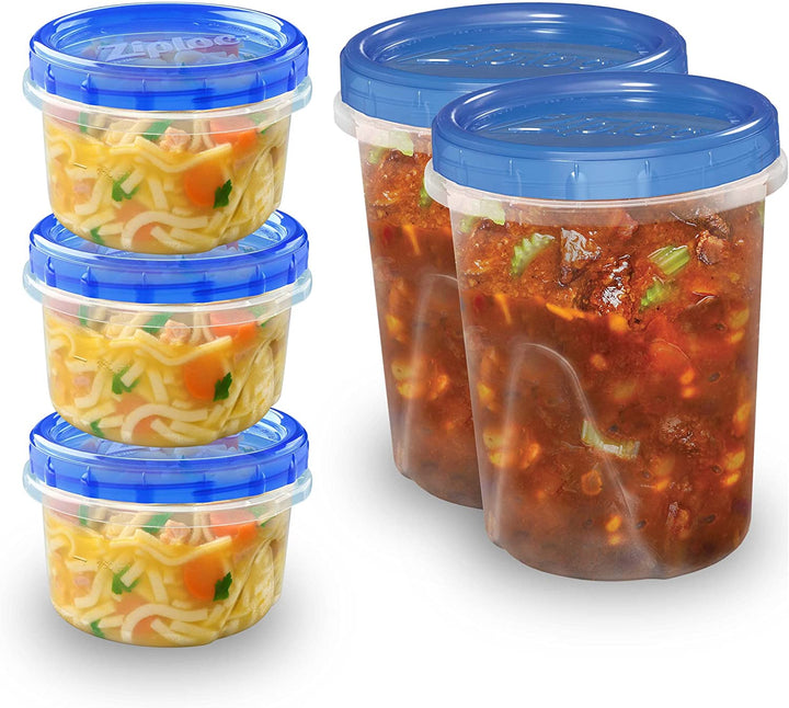 Ziploc Twist N Loc Food Storage Meal Prep Containers Reusable for Kitchen  Organization, Dishwasher Safe, Small Round, 9 Count