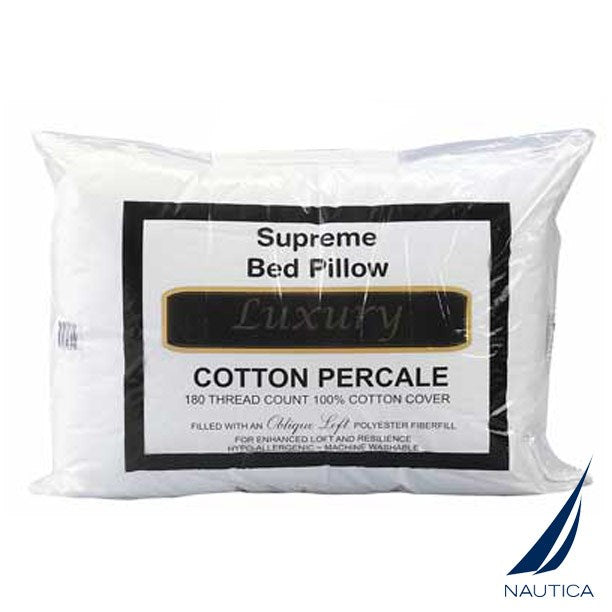 Nautica Supreme Luxury Soft Single Pillow White Queen - 20x28