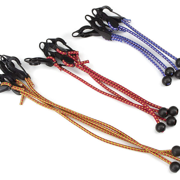 21 Pcs Mini Bungee Cords With Hooks - 10" Adjustable Rubber Straps, Heavy Duty For Camping, Luggage, Tarps (Multicolor)