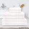 Premius Premium 6-Piece Combed Cotton Bath Towel Set, White