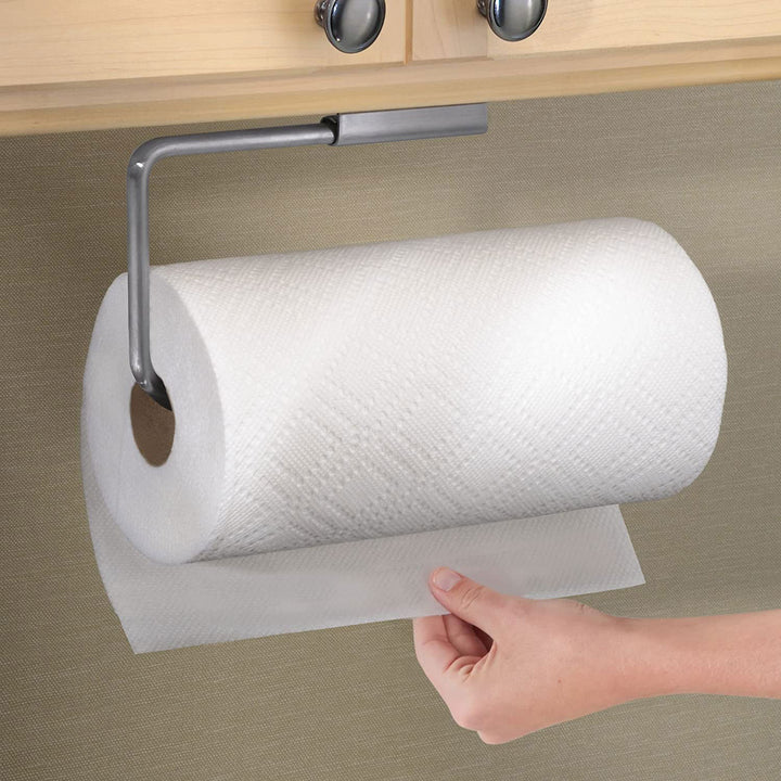 Home Basics Stainless Steel Paper Towel Holder with Integrated