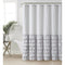 Melanie Ruffle Fabric Shower Curtain, Grey, 72x72 Inches