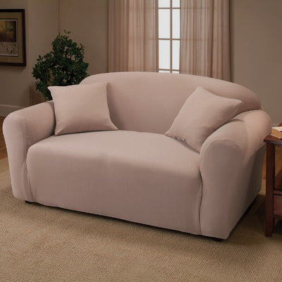 Madison Jersey Stretch Solid Furniture Slipcover, Linen